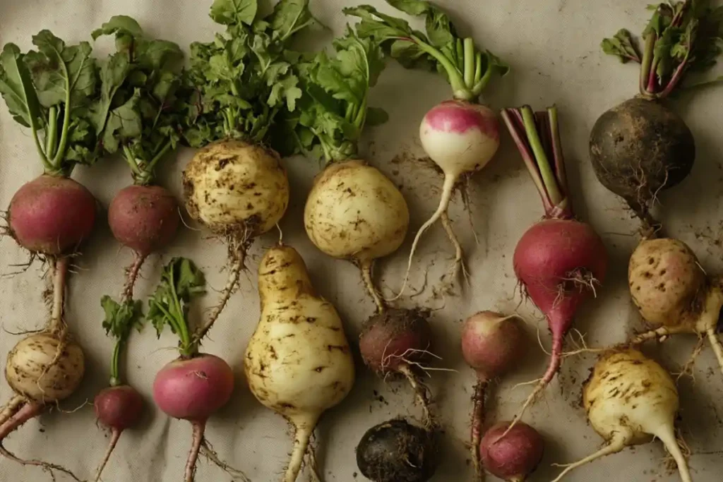 Assorted radish varieties