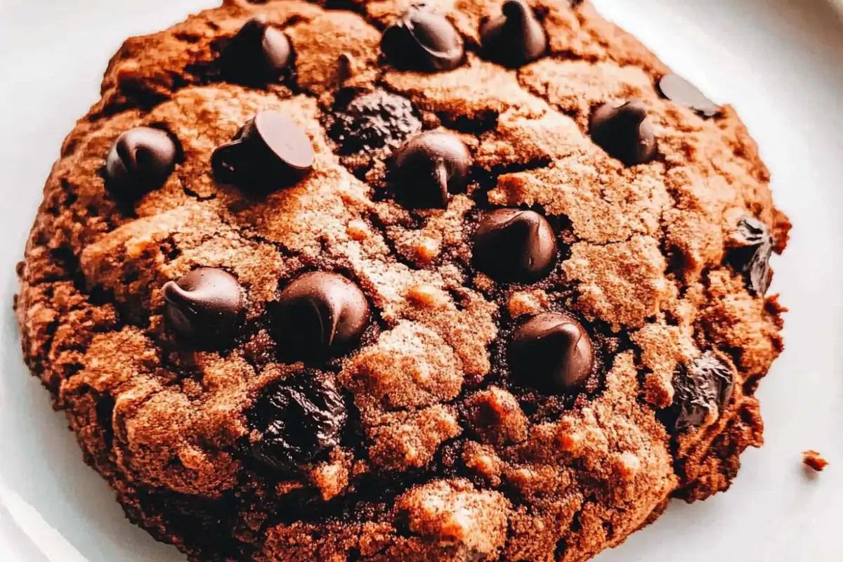 Great American Cookie with melting chocolate.