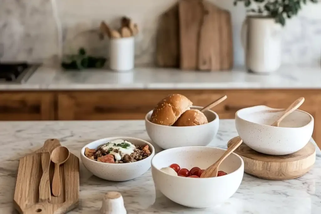 Naturally burger bowl with various toppings