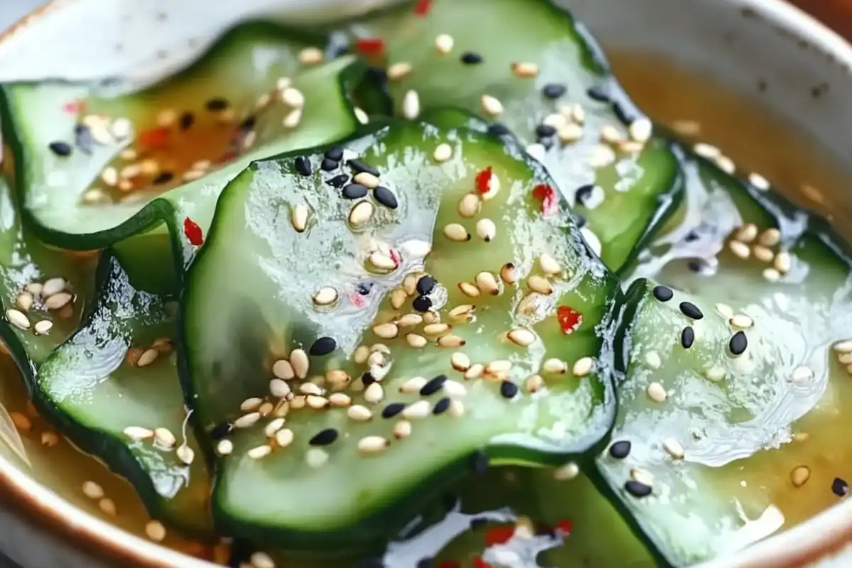 Naturally Din Tai Fung cucumber in a bowl.