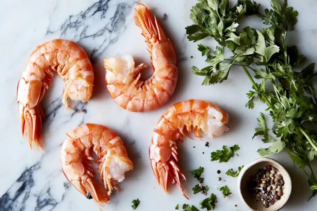 langostino tails close-up