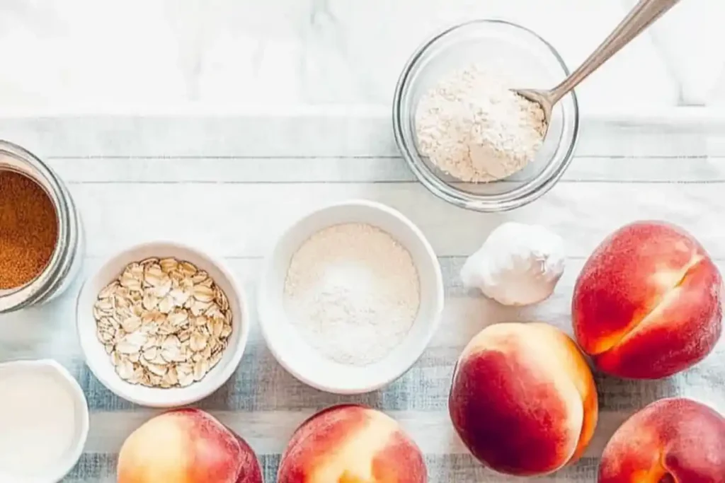 Fresh Peaches and Ingredients