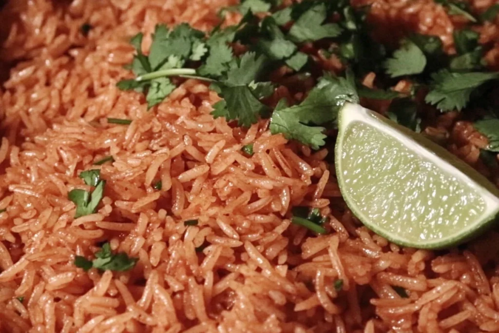 Mexican rice in a bowl