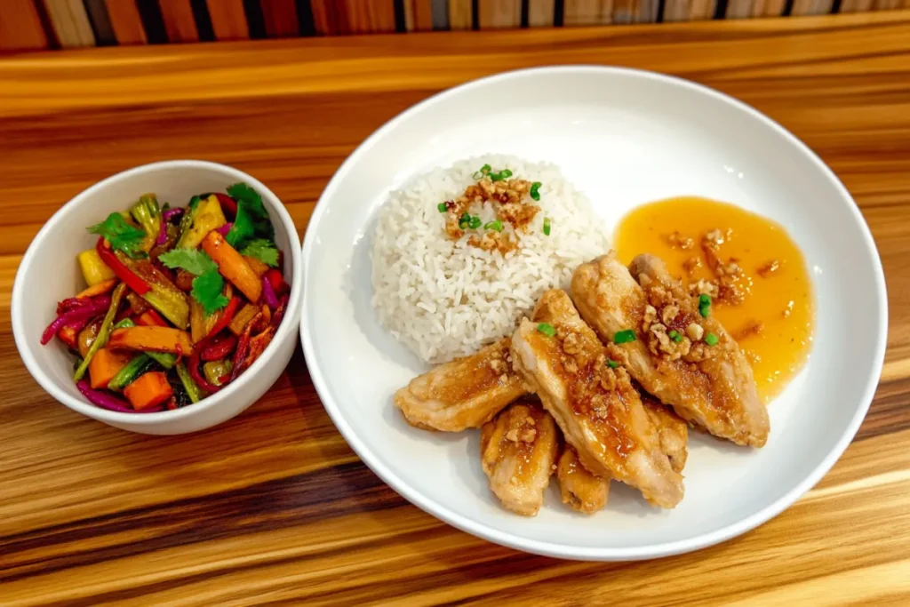 Orange Marmalade Chicken with Side Dishes