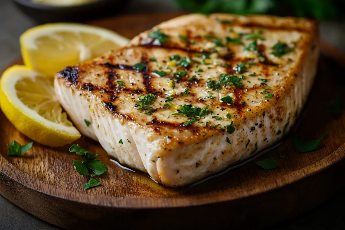 Grilled swordfish recipe with lemon and herbs