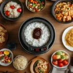 Rice cooker meals variety