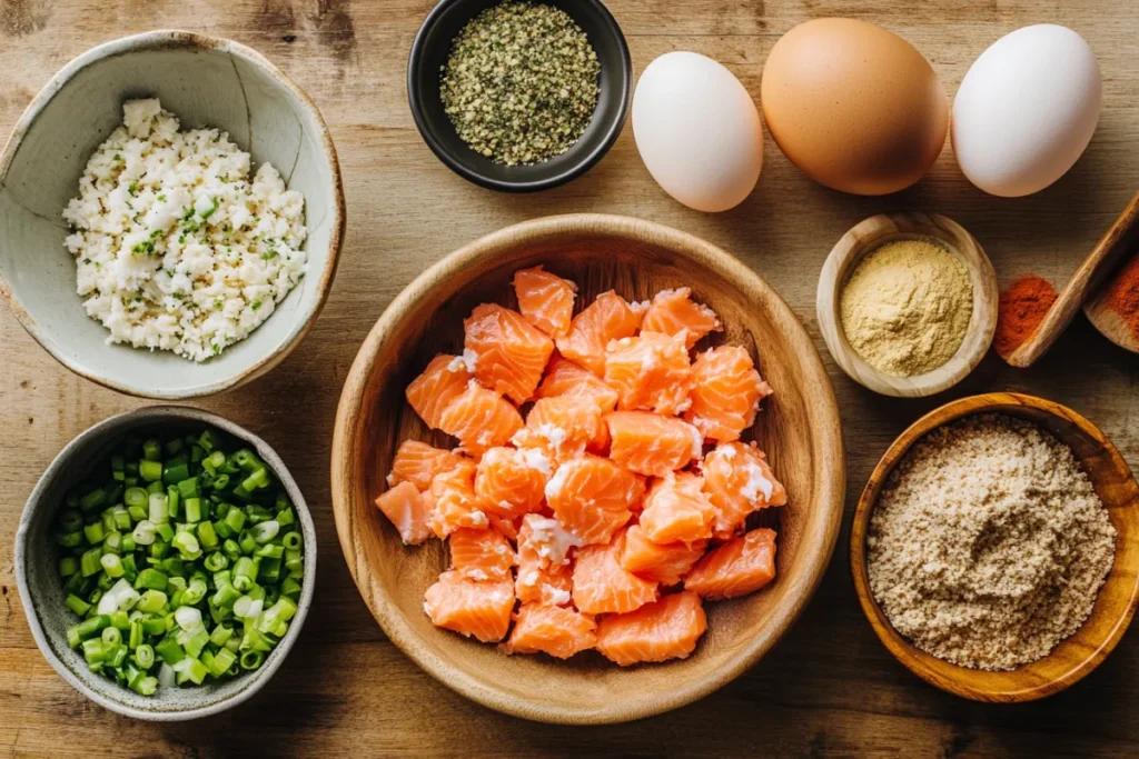 Salmon cakes ingredients