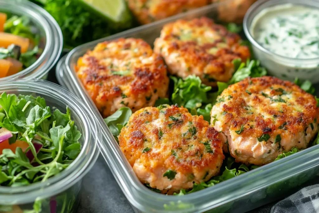 Salmon cakes meal prep