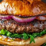 Juicy Wagyu Ground Beef Burger on Brioche Bun