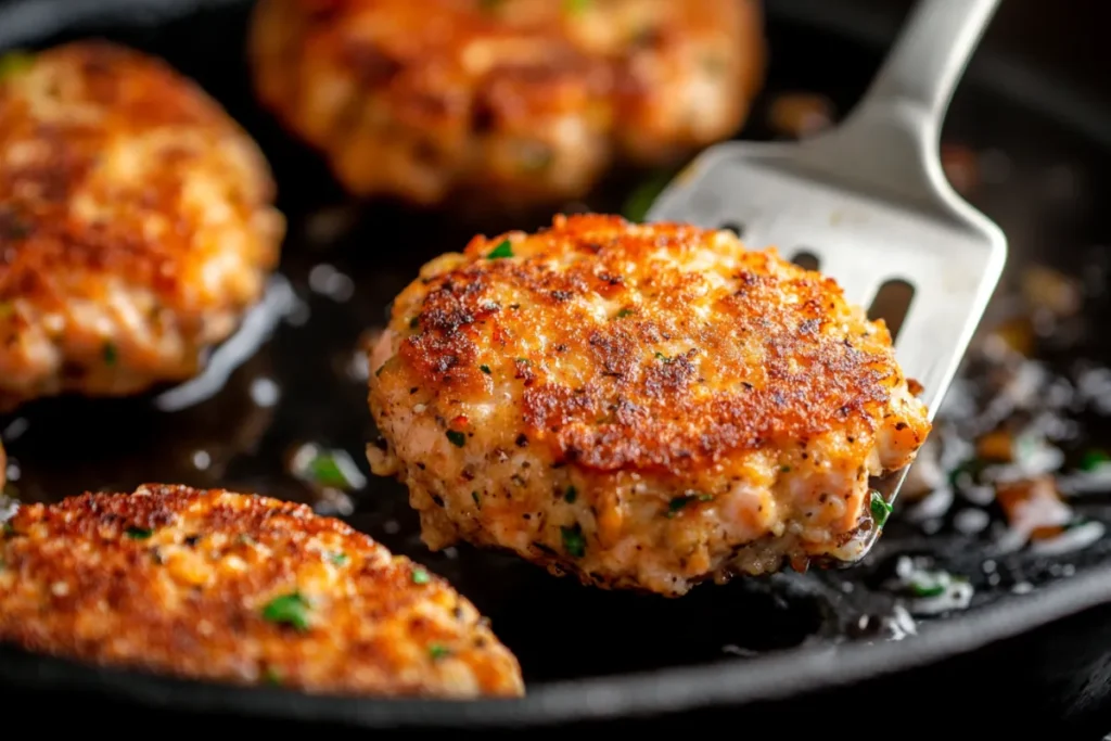 Pan-fried salmon cakes