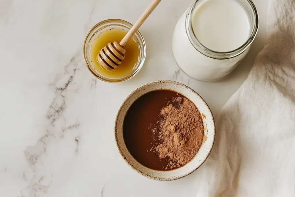 Ingredients for bone broth hot chocolate