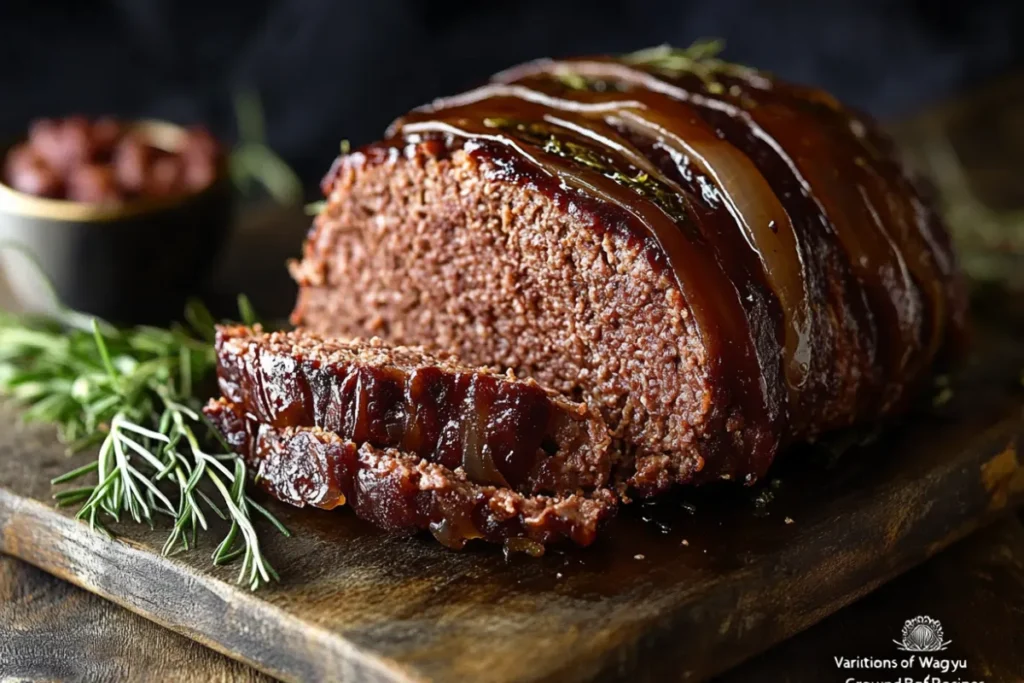 Gourmet Wagyu Beef Meatloaf Sliced