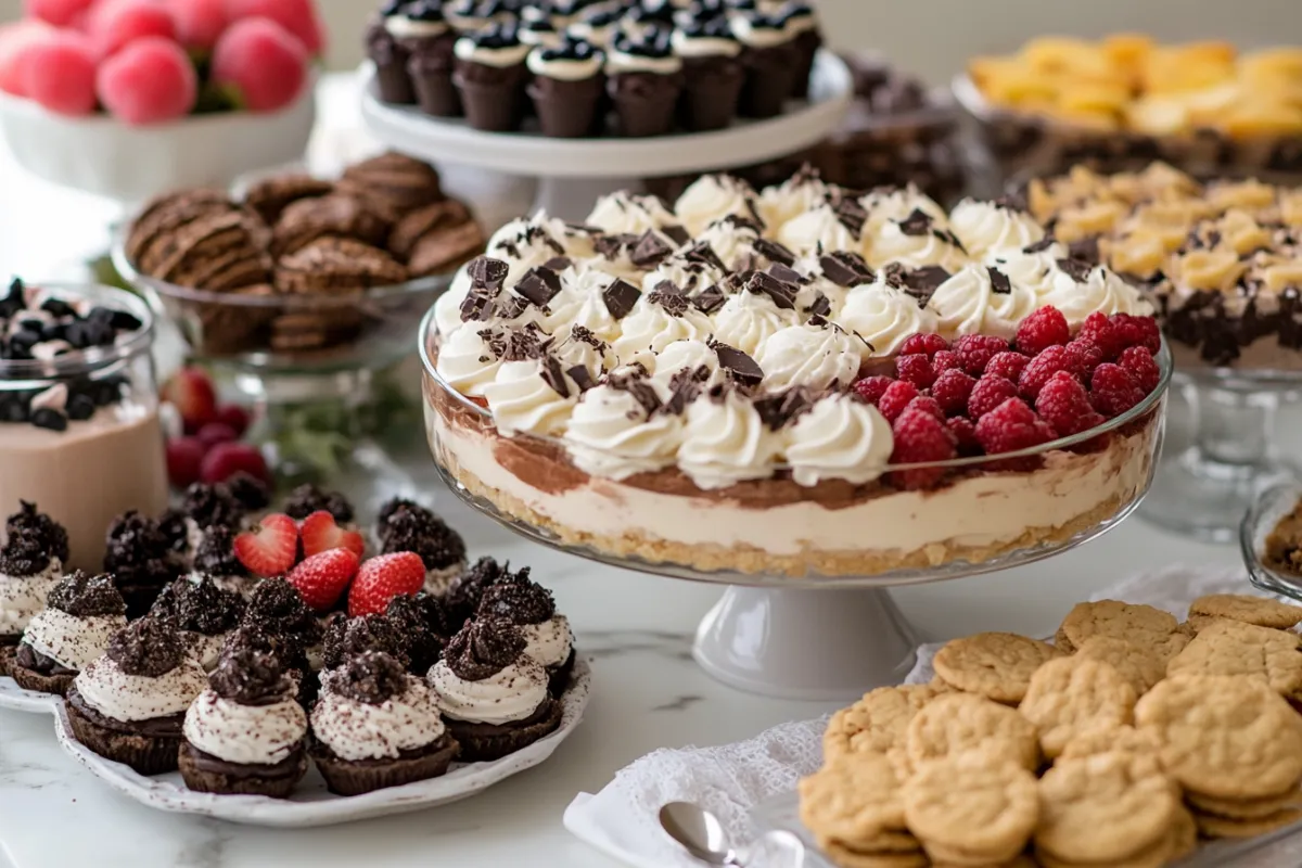 A beautiful display of easy dessert recipes.